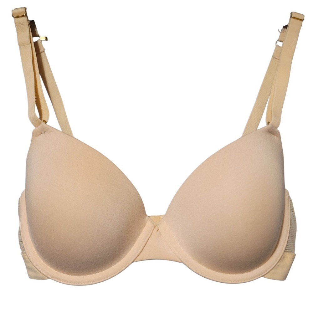 LIVELY The All Day Deep V Multi-Way Underwire Bra 32C Nude Mesh Detail WL0821